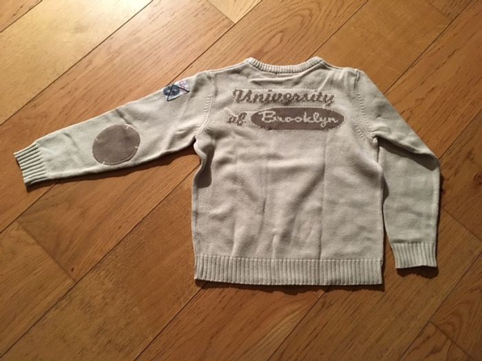 Pull beige hiver garçon Vertbaudet 8 ans - photo numéro 2