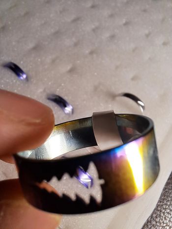 Bague acier inoxydable silhouette