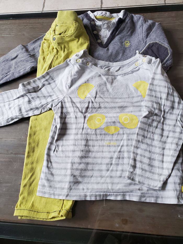 Ensemble pantalon et 2 t-shirts 2 ans Obaïbi - photo numéro 4