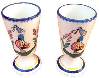 Paire de Mazagrans  Faïence   (Aube)  