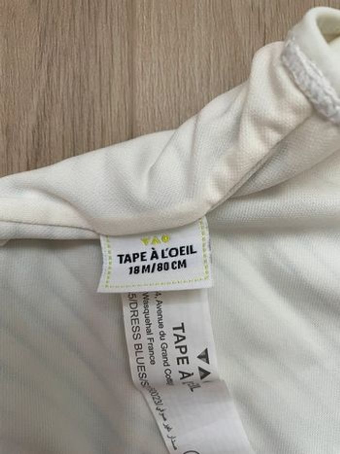 Maillot de bain Tape à l’œil blanc et bleu marine rayé 18 mois neuf - photo numéro 4