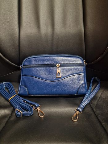 Sac pochette bleu