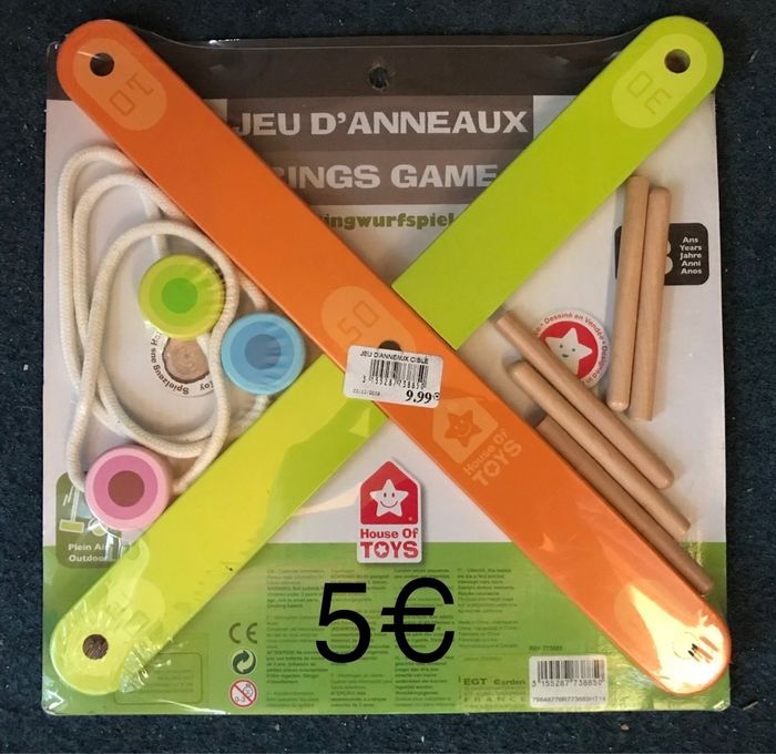 Jeu d’anneaux en bois