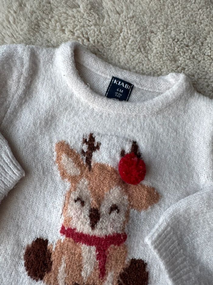 👚lot de 3 pulls - bébé fille - 6 mois - terre de marin - Kiabi- très bon état - photo numéro 9