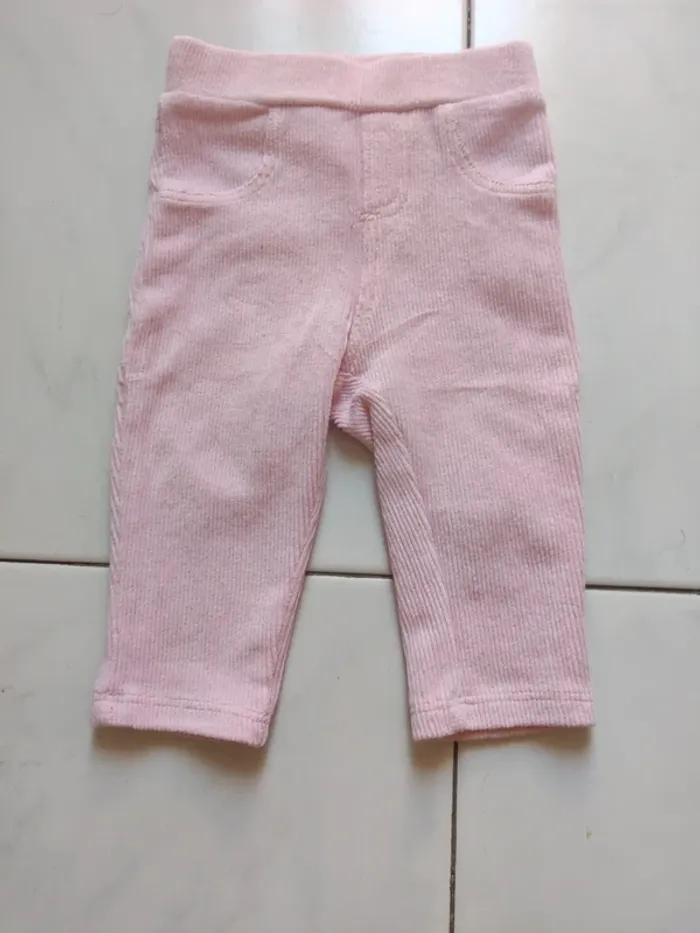 Pantalon taille élastique rose Tex 6 mois - photo numéro 2