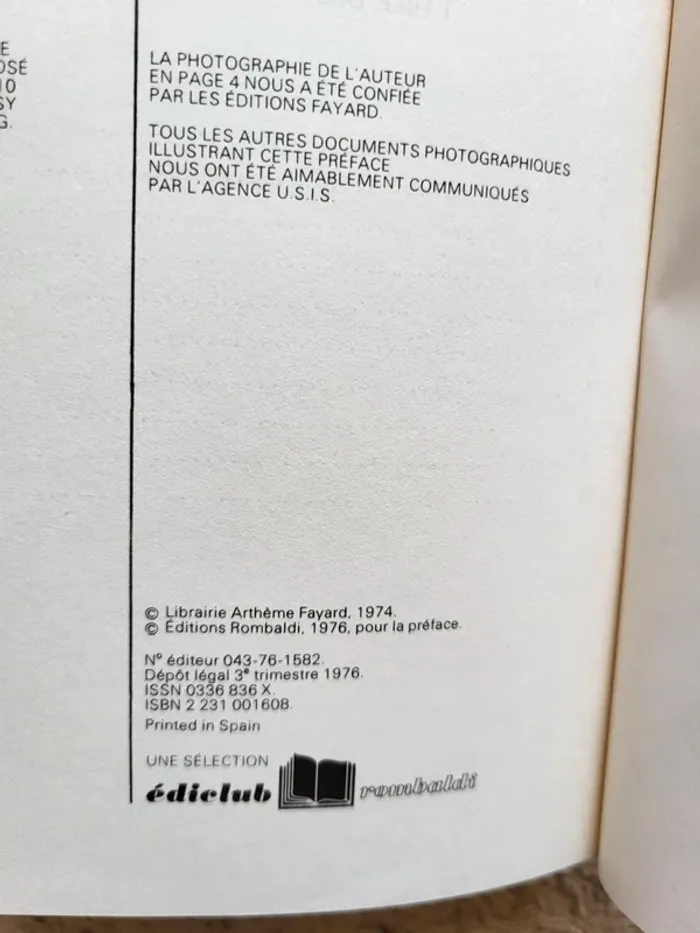 Lot de 2 livres anciens 1976 - Bibliothèque du temps présent - photo numéro 8