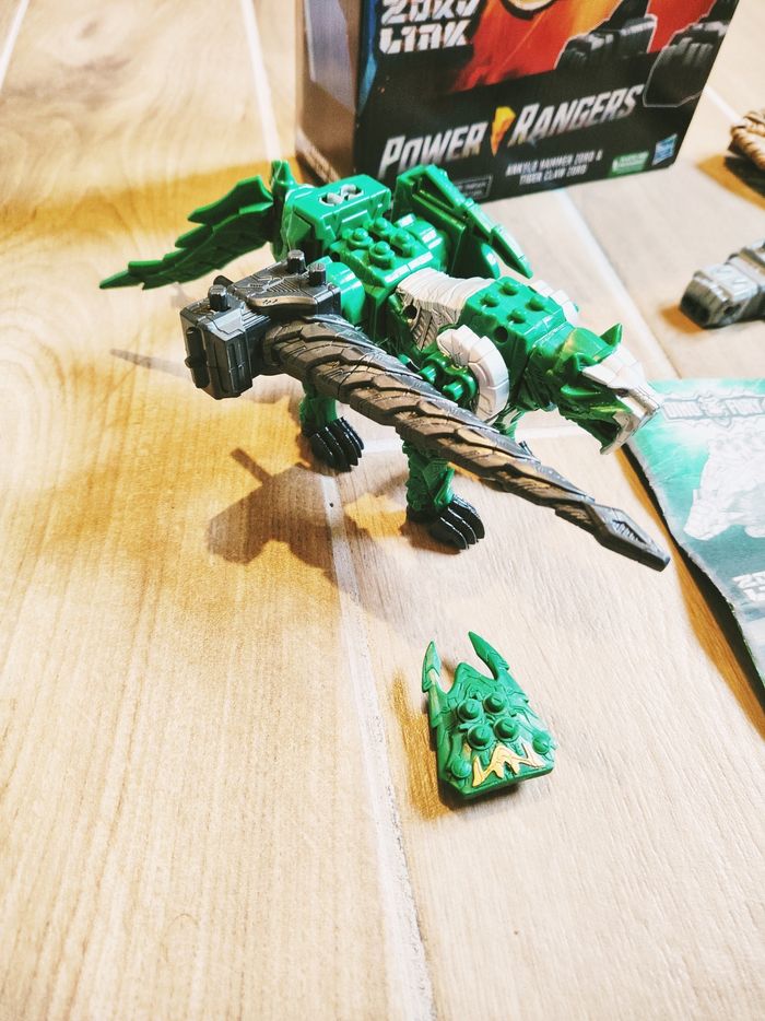 🤖 Power rangers dino fury T-Rex Ankylo Hammer zord et Tiger claw zord - zord link Megazord - photo numéro 6