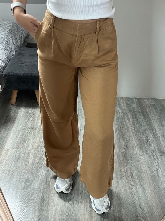 Pantalon fluide marron – Camaïeu - photo numéro 8