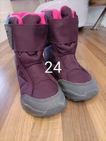 Bottes après ski neige violet rose Quechua 24