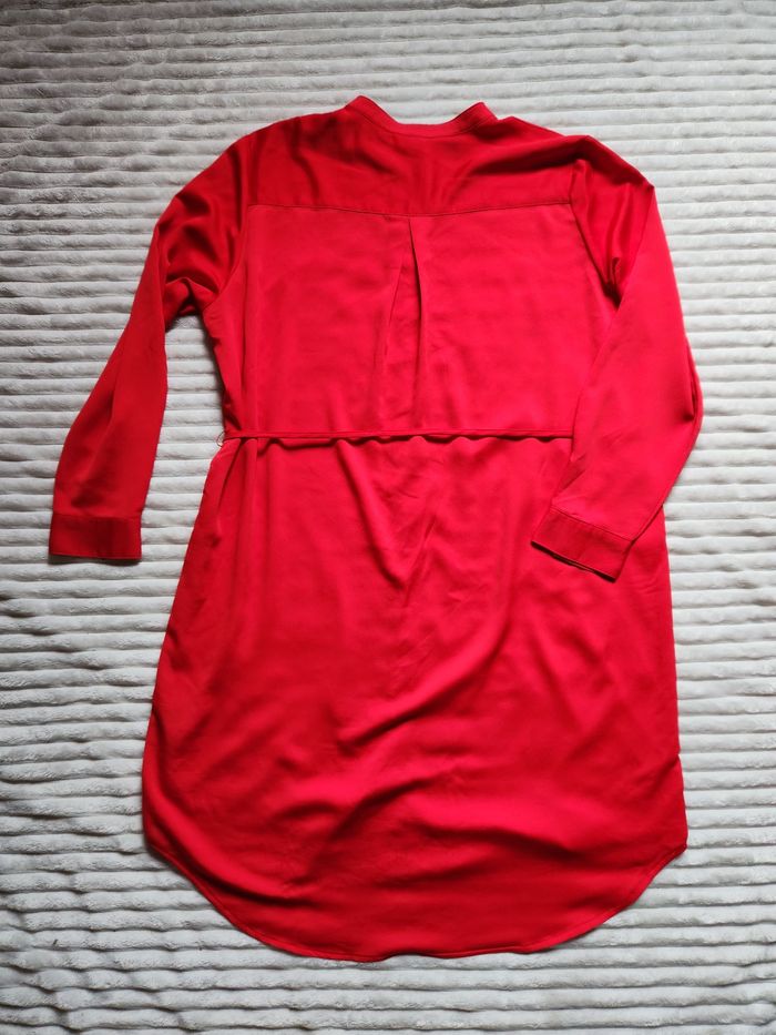 Robe chemise rouge Åhléns – taille 40 - photo numéro 2