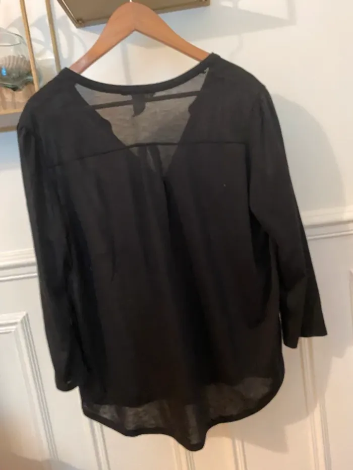 Chemisier noir H&M taille L - photo numéro 3