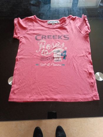 Haut tee shirt rose Creeks 12 ans
