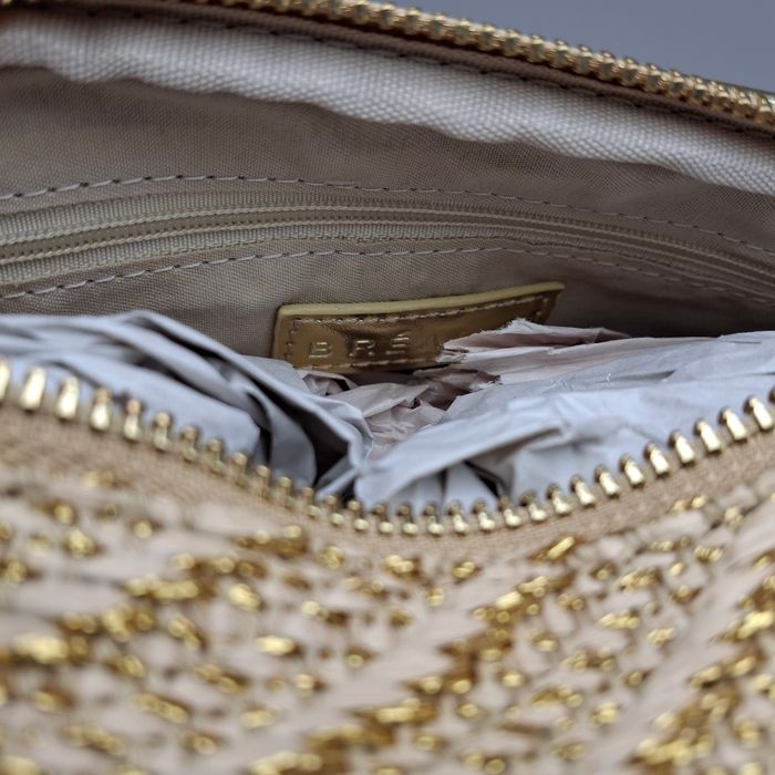 Petit Sac en Bandoulière / Pochette Ajustable Neuf Beige / Doré Neuf - photo numéro 2