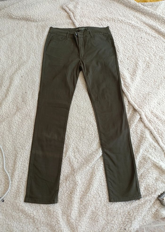 Pantalon kaki slim taille haute – KY Création – T3/42