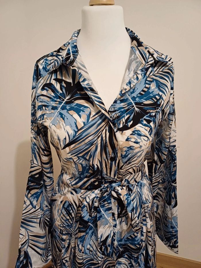 Robe longue boutonnée à motifs Aachoae taille M 38 - photo numéro 10