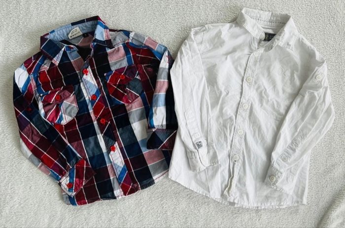 Lot de 6 chemises manches courtes & manches longues Taille 4/5 ans - photo numéro 3