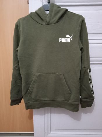 Sweat puma kaki et multicolore