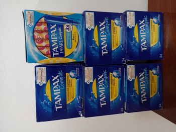 lot  6 boite de tampon tampax