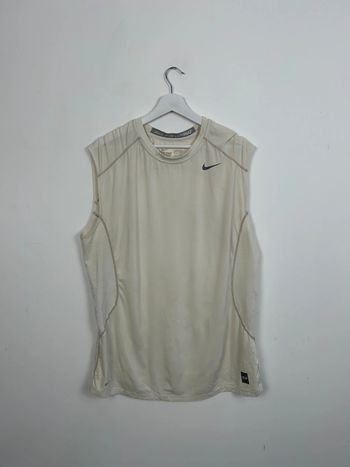 Débardeur Nike Pro Combat Beige Homme XL | Très Bon État | Training Compression | TN37