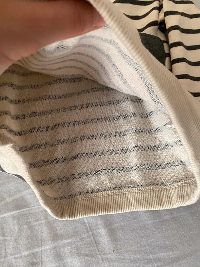 Superbe beau pull à rayures beige Zara taille 4-5 ans - photo numéro 8