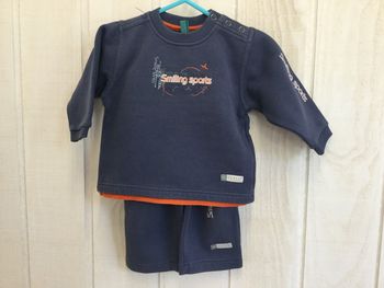 Ensemble jogging molleton bleu marine