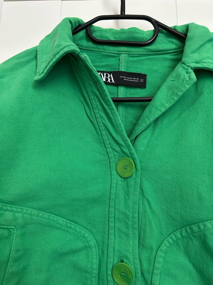 Veste courte verte unie Zara Tailles S-M - photo numéro 3