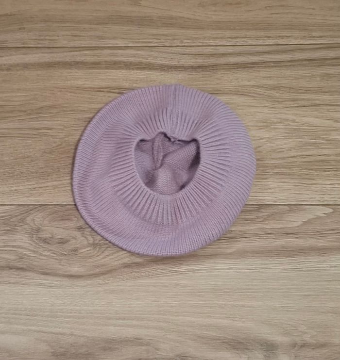 Béret bonnet tricoté orné avec pompons enfant - photo numéro 2