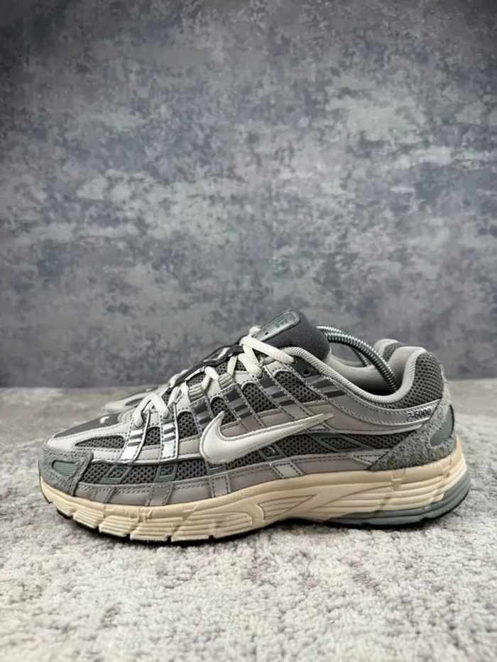 Nike P-6000 Running Flat Pewter - Grey & Green & Beige - photo numéro 5
