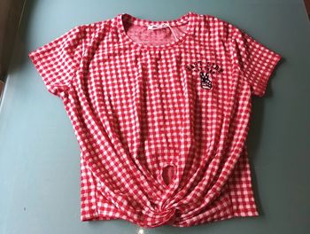 Haut rouge et blanc femme Jennyfer taille M en excellent état