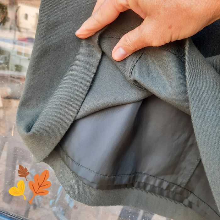 Jupe kaki doublée chaude droite T 40 - photo numéro 5