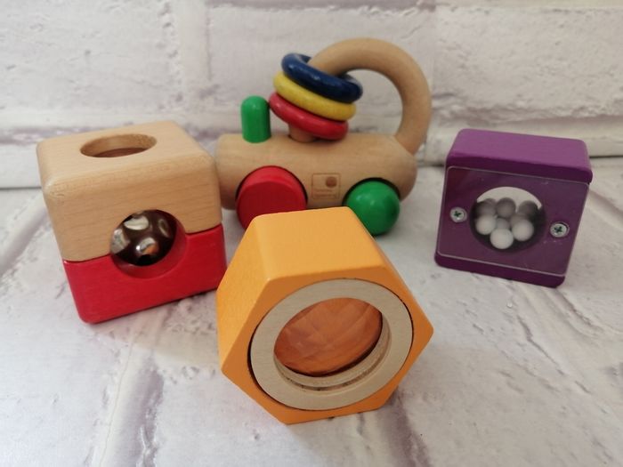Lot de jouets en bois éveil bébé hochet... - photo numéro 4