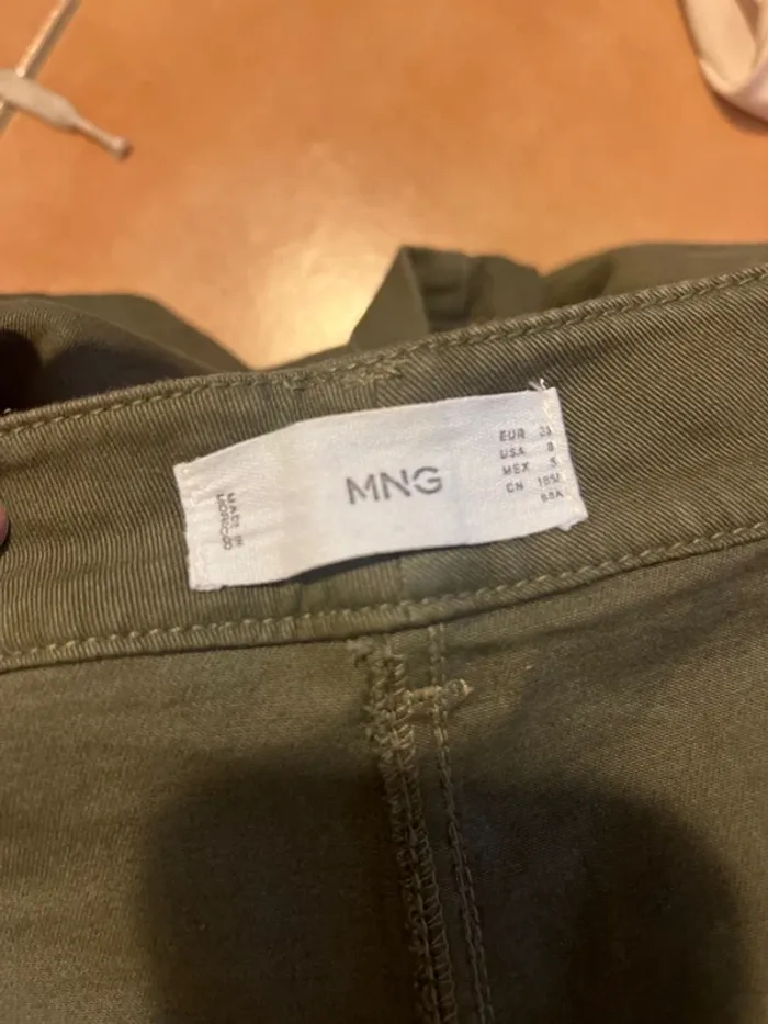 Pantalon droit - comme neuf - mango - 36 - 98% coton - photo numéro 2