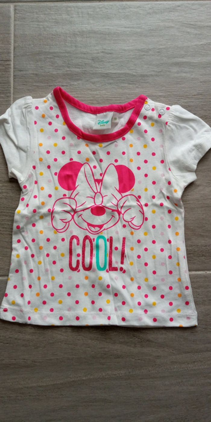 T-shirt manches courtes Minnie Disney baby 9 M