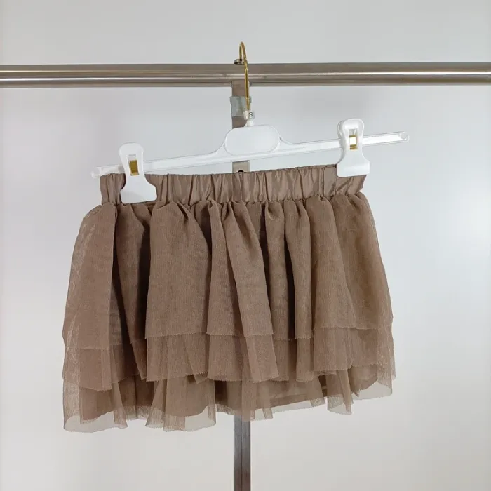 Jupe tutu taupe à volants en tulle H&M – taille 3-4 ans – 104 cm – parfaite pour cérémonies A1323 - photo numéro 4
