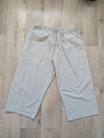 Pantacourt beige/crème coton 44