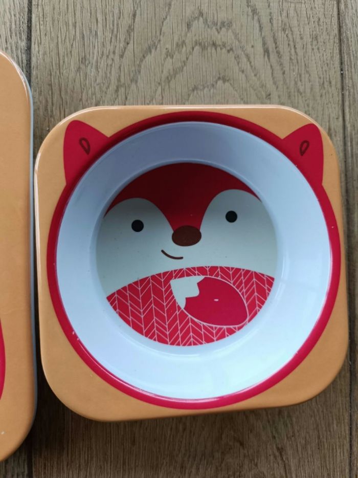Set repas bébé bol et assiette skip hop renard - photo numéro 2