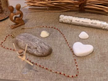 Collier perles rouge