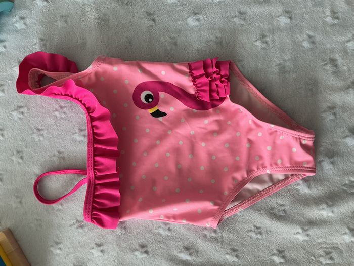 maillot de bain 1 pièce rose a pois blanc 6/12 mois pat et ripaton - photo numéro 4