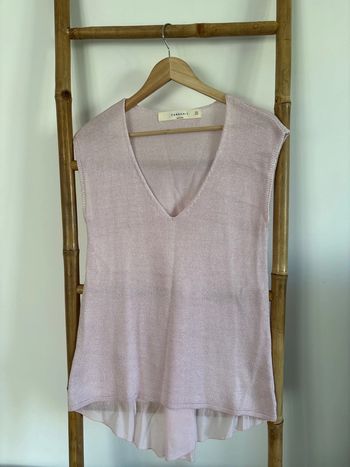 t-shirt rose pale zara knit taille M