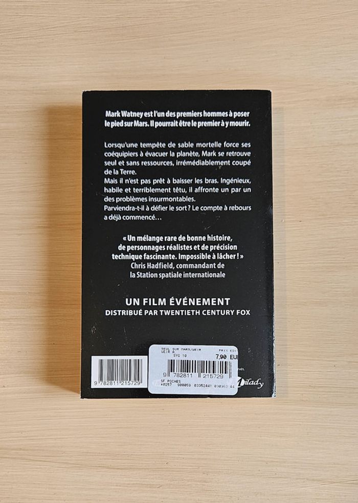 Livre Seul sur mars - photo numéro 2