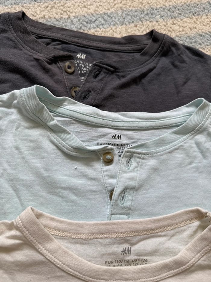 Lot de 3 t shirt à ML H&M 4-6 ans - photo numéro 2