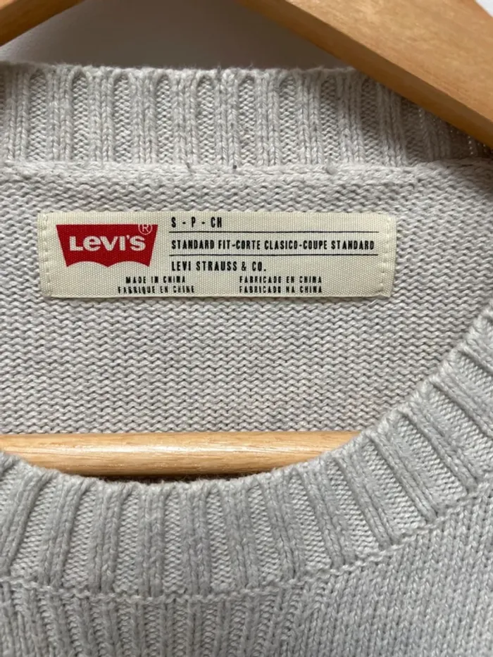 Pullover Cable knit Levi's green off white Mens S - photo numéro 2