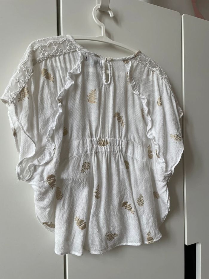 Haut blanc ikks broderie 3 ans