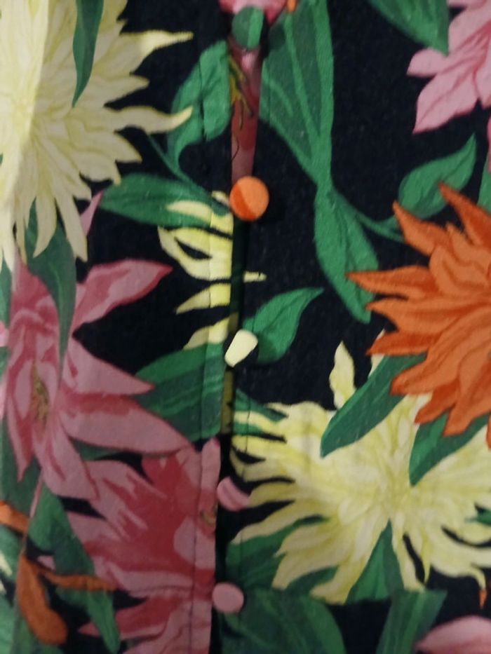 Robe longue fleurie boutonnée taille 52 - photo numéro 7