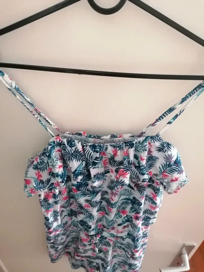 Combi short fille fleurie #12ans_krocaro - photo numéro 2