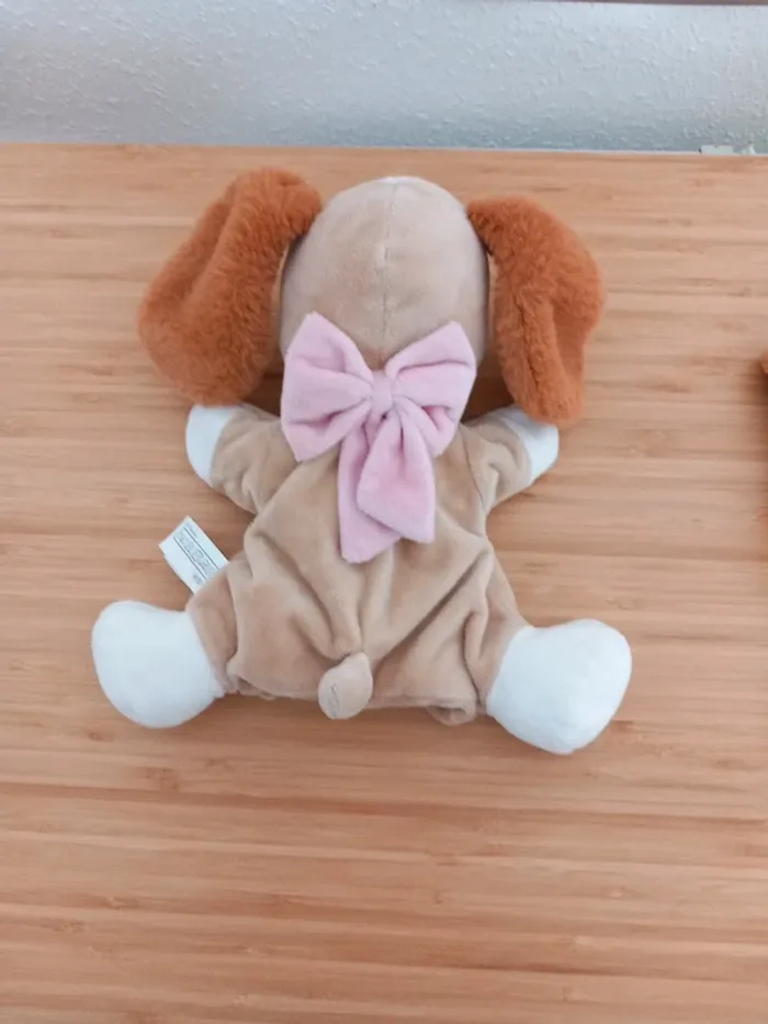 Peluche doudou marionnette Lady avec un attache tututte - photo numéro 5