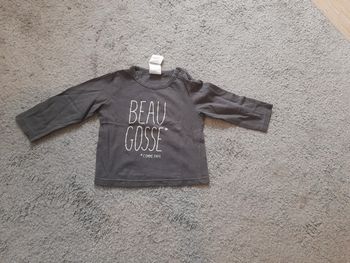 Tee shirt manches longues beau gosse 12 mois