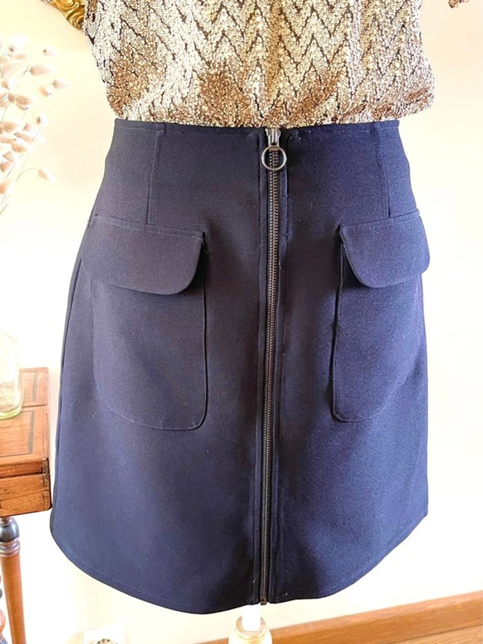 Sublime jupe à  poche plaquée et fermeture avant noir Wallis taille 38 neuve style sixties - photo numéro 9
