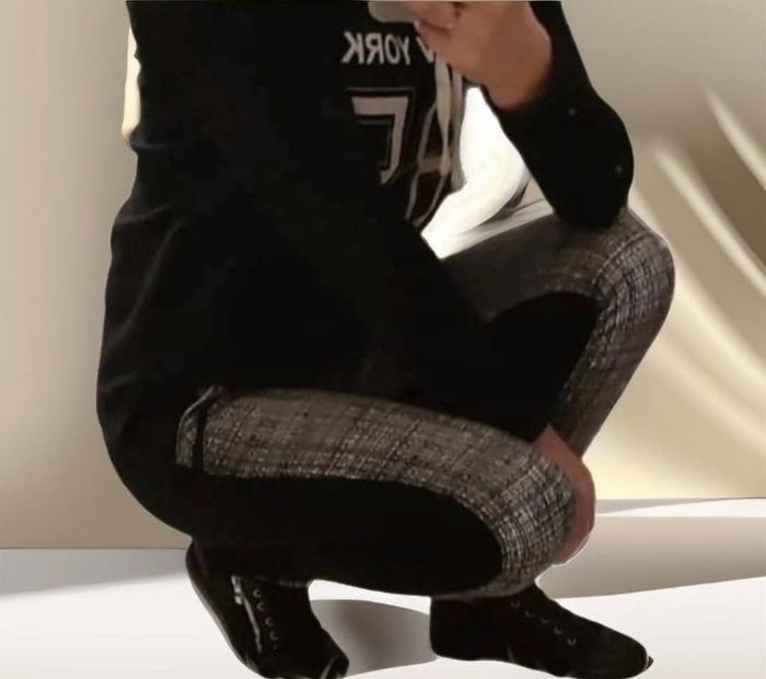 Pantalon ajusté bi matière femme - photo numéro 2