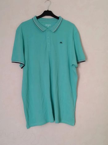 Polo homme turquoise